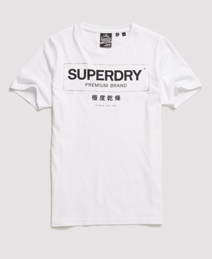 Superdry Mono Premium Band Oversized Női Pólók Fehér | DLJNQ6912